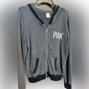 "PINK" by Victoria's Secret full-zip hooded knit shirt. SM GUC